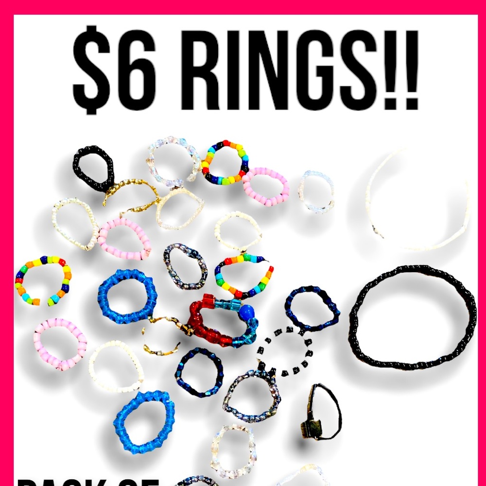 3 pack of rings for $6